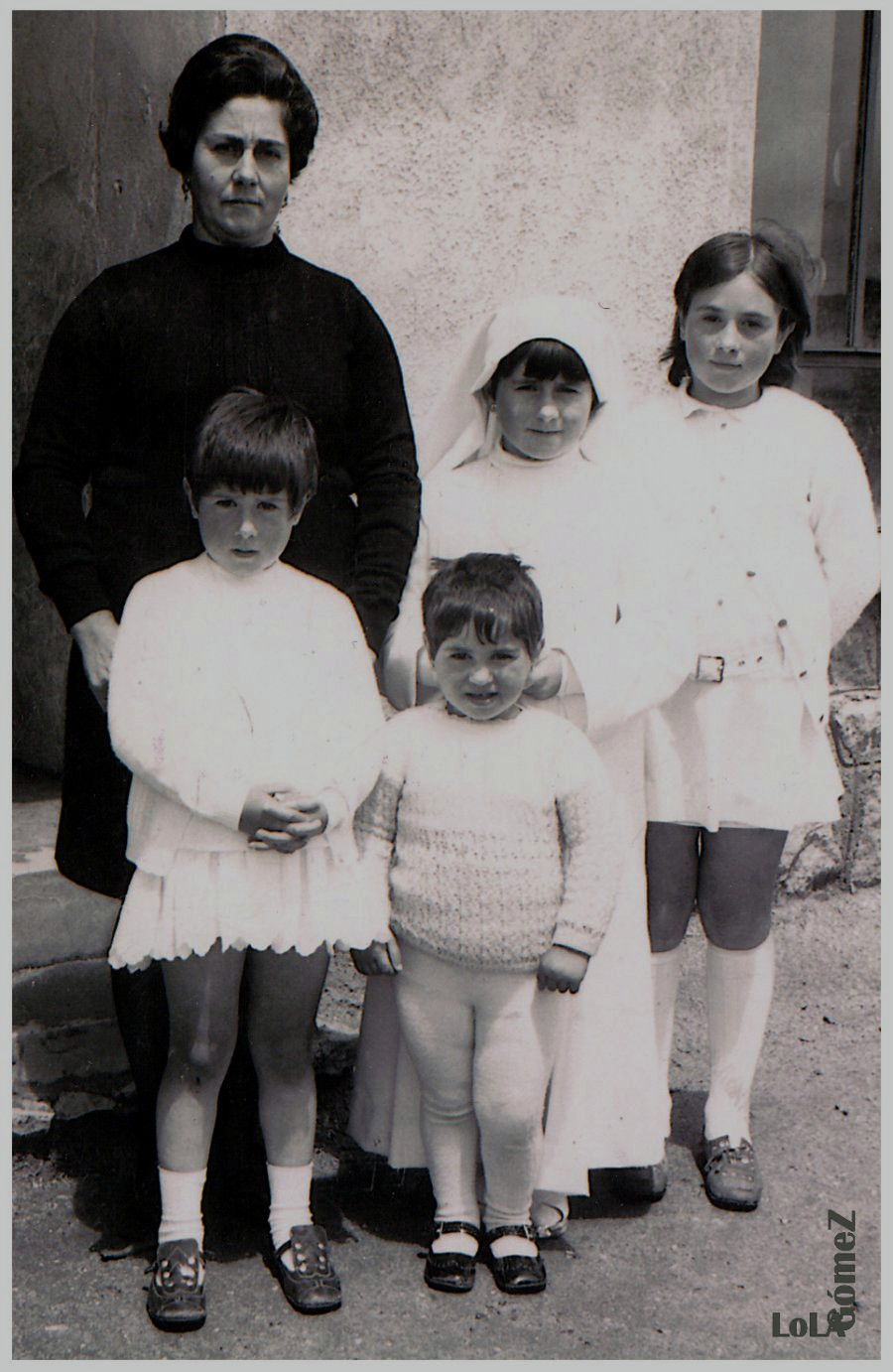 197x Cele e hijas<br>Cele, Lola, Elena, Rosi y Toñi